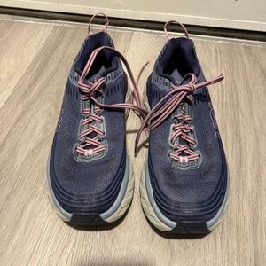 Hoka One One Bondi 6 Womens Size 8.5 Purple Blue Running Shoes